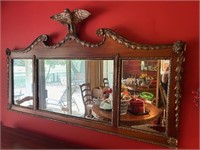 Wood Craved Eagle Long Mirror