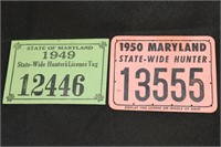 1949 State of Maryland State Wide Hunters Tag and