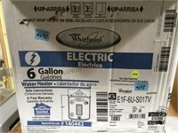 ELECTRIC 6 GALLON WATER HEATER, W/BOX
