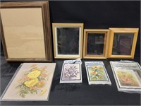 Paper tole flower lot and frames