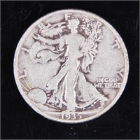 1935 Walking Liberty Half-Dollar Silver Coin