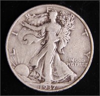 1937 Walking Liberty Half-Dollar Silver Coin