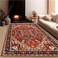 WF889  Blarity Area Rug 5x8 ft Low-Pile Vintage R