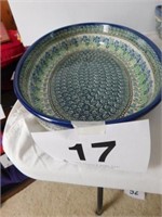 Polish Pottery oval casserole, Unikat-597, signed