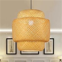 POPRHINO Rattans Pendant Light  Woven  16x16