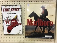 Lot of 2 Including Tin Marlboro Cigarette