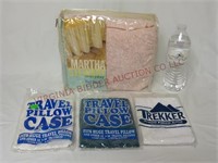 Martha Stewart King Bedskirt & Travel Pillow Cases
