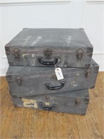 LOT OF 3 SUITCASES, VINTAGE