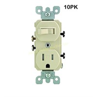 Leviton 10PK Switch and Outlet Combination