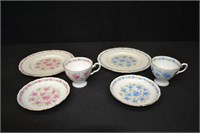 2 Sets 3pc Each English Cup, Saucer, Plate