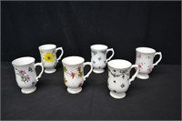 6pcs Royal Victoria England China Coffee Cups