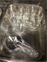 1/4” pan 6 glasses, measuring cups