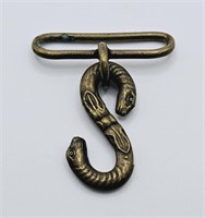 Civil War Era Brass Snake Belt Buckle