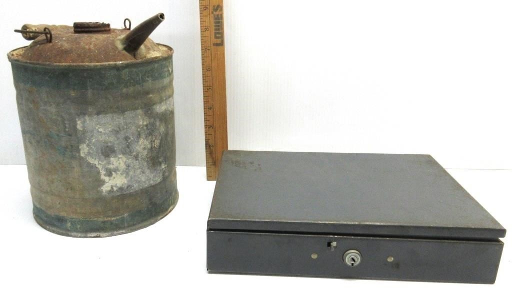 Vintage Gas Can & Lock Box