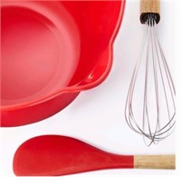 Figmint 3pc Mixing Bowl  Whisk & Spatula