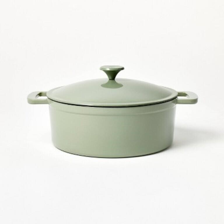 5.5qt Enamel Dutch Oven Sage Green - Figmint