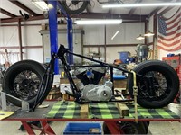 Vintage Indian Motorcycle & Stand Lift