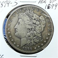 1879 S Morgan Silver Dollar $1 F CoinSnap Rev of 1