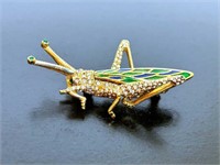 Ciner Cricket Grasshopper Brooch