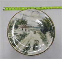 13.75" Hand Painted Plate Signed By D. Genova
