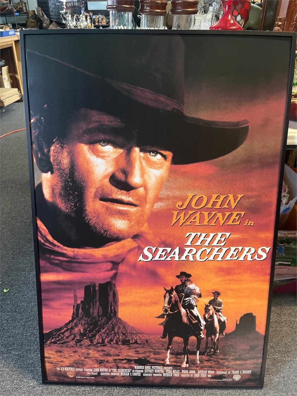 John Wayne the searchers framed poster