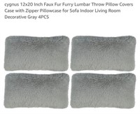 MSRP $17 Faux Fur Throw Pillow Covers 4Pcs