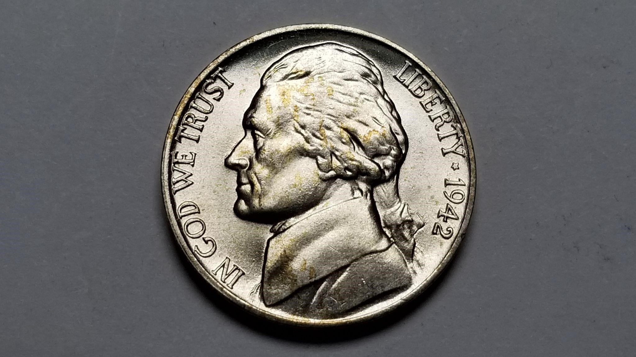 1942 P Jefferson Silver War Nickel Uncirculated