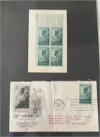 4) 3 Cents Stamps  Near Mint Old Man of The