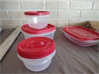 Red Tupperware Food Storage