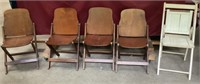 4 Vintage Military Folding Field Chairs Plus