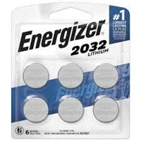 6pk Energizer 2032, 3V Lithium Coin Batteries A21