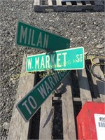 STREET SIGN W/ (3) DIFFERENT STREETS