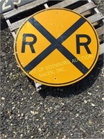 3' ROUND YELLOW RAILROAD SIGN