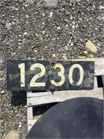 RAILROAD "1230" ALUMINUM  MARKER SIGN