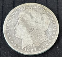 (A) 1887 Morgan Silver Dollar