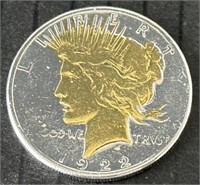 (A) 1922 Silver and Gold Peace Dollar