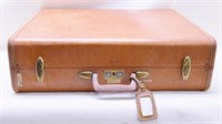 Large Vintage Samsonite Leather Suitcase #4655