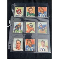 (9) 1950 Bowman Football Cards