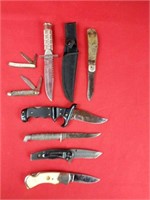 Eight Miscellaneous Knife Lot