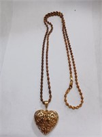 Marked 925 Necklace w/ Heart Pendant- 13.2g- J