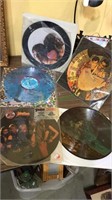 Set of 5 picture disk record albums, culture
