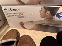 BROOKSTONE HEATED NECK & SHOULDER MASSAGER