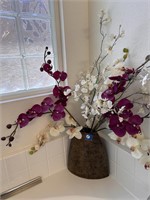 VASE WITH FAUX ARRANGEMENT