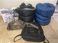 Sleeping Bag, Backpack and Portable Fan