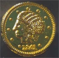 1/4 California Gold 1861 token