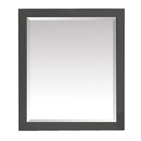 $109  Windlowe 28x32in Beveled Vanity Mirror, Gray