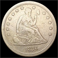 1876-S Seated Liberty Quarter LIGHTLY CIRCULATED