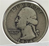 1934 Washington Quarter Silver