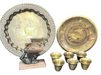 Assortment of Brass & Wooden Items