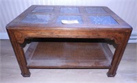 Lot #4926 - Marble insert six panel side table